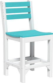 Island Side Chair Counter Height Aruba Blue White