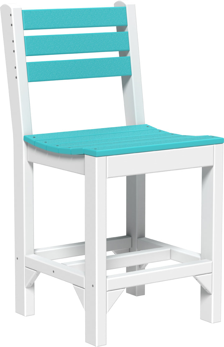 Island Side Chair Counter Height Aruba Blue White