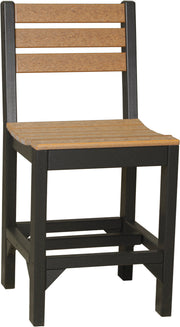 Island Side Chair Counter Height Antique Mahogany Black