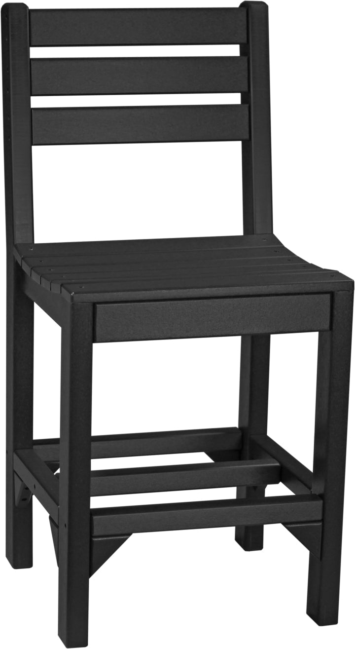 Island Side Chair Counter Height Black