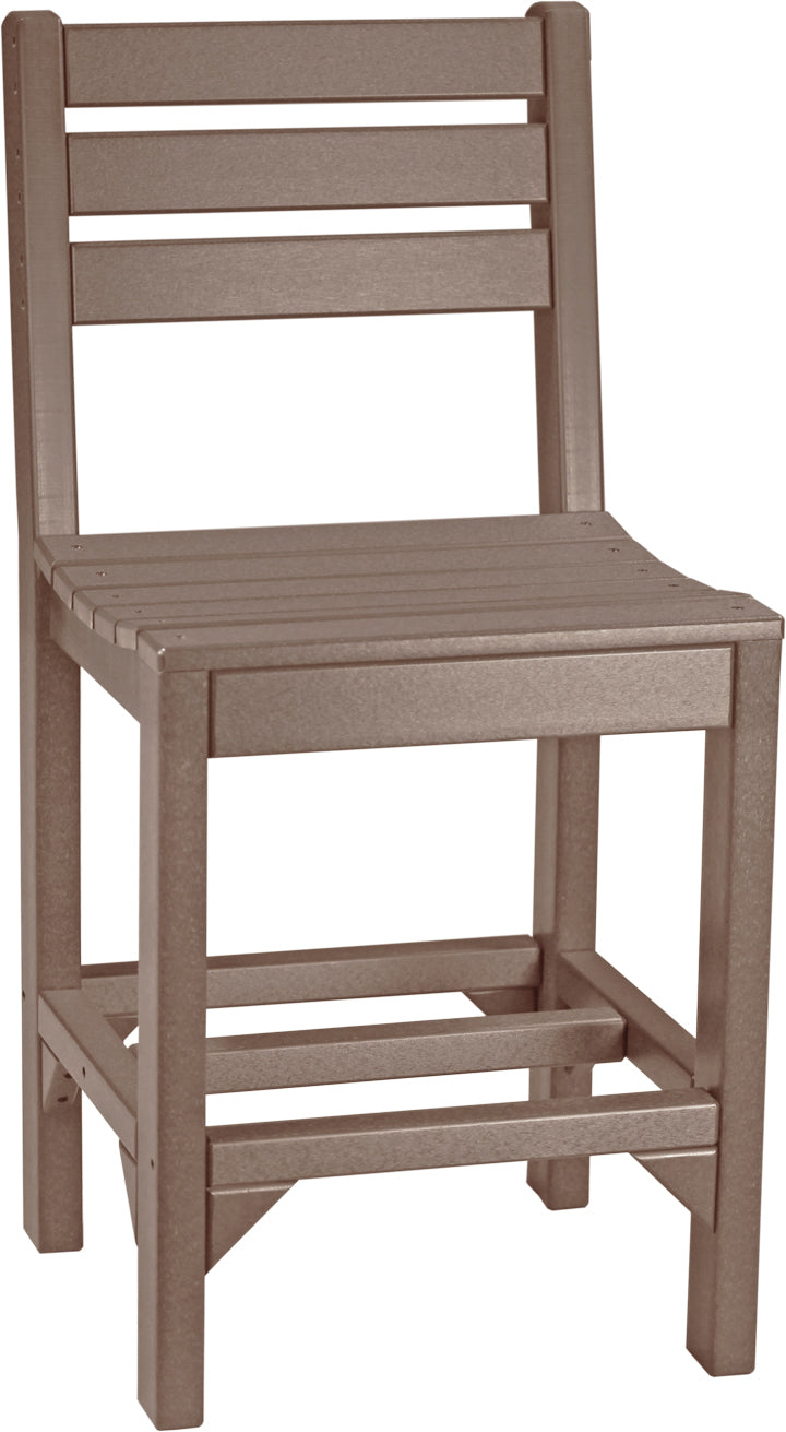 Island Side Chair Counter Height Chestnut Brown