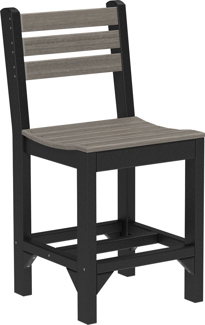 Island Side Chair Counter Height Coastal Gray Black