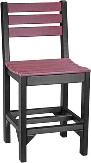 Island Side Chair Counter Height Cherrywood Black