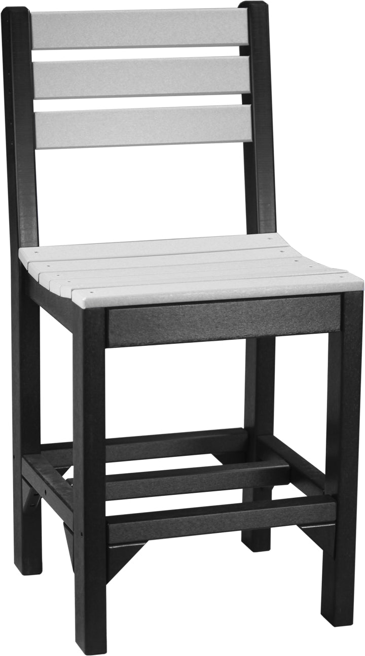Island Side Chair Counter Height Dove Gray Black