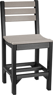 Island Side Chair Counter Height Weatherwood Black