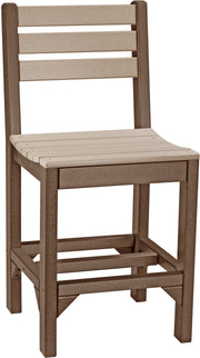 Island Side Chair Counter Height Weatherwood Chestnut Brown