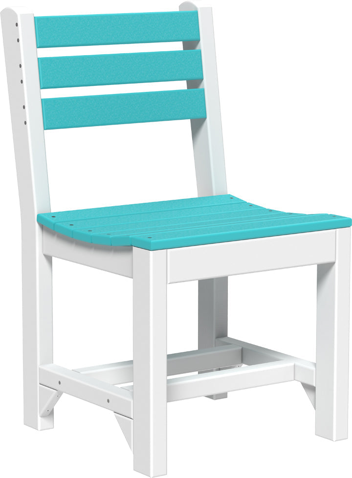 Island Side Chair Dining Height Aruba Blue White