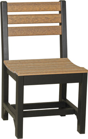 Island Side Chair Dining Height Antique Mahogany Black