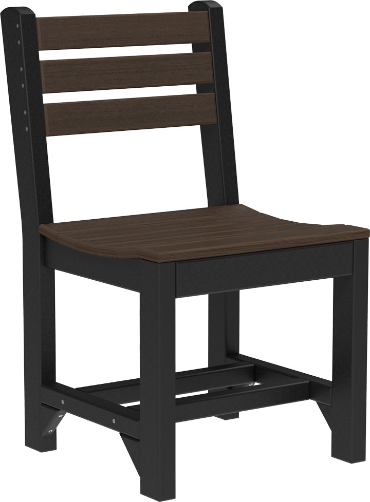 Island Side Chair Dining Height Brazilian Walnut Black
