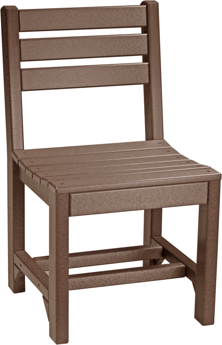 Island Side Chair Dining Height Chestnut Brown