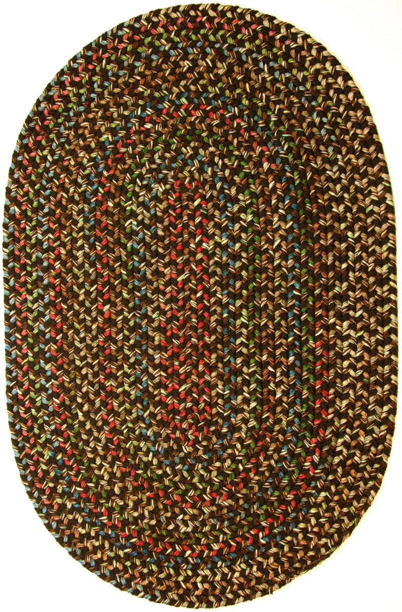 Katie Brown braided indoor rug by Rhody Rug — oval