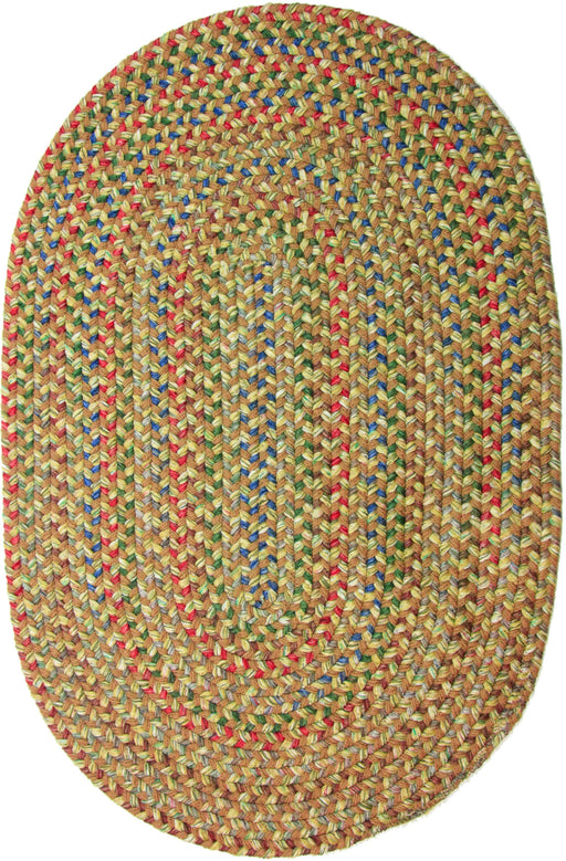 Katie Camel braided indoor rug by Rhody Rug — oval