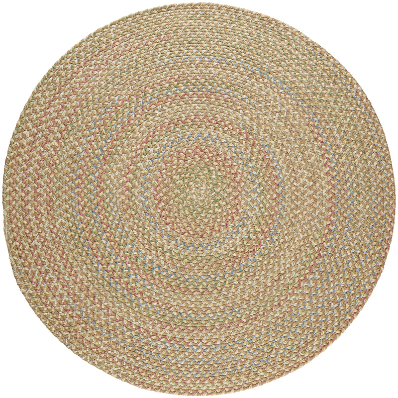 Katie Camel braided indoor rug by Rhody Rug — round