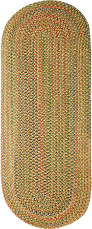 Katie Camel braided indoor rug by Rhody Rug — oval runner