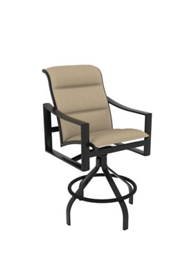 Kenzo Padded Sling Swivel Bar Stool