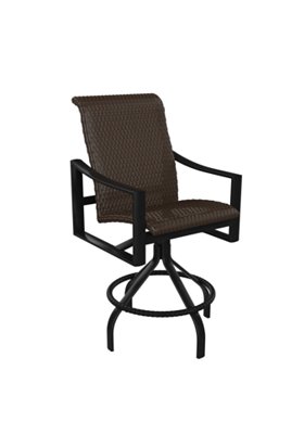 Kenzo Woven Swivel Bar Stool