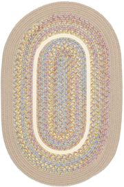 Kids' Isle SandBeige braided indoor rug by Rhody Rug — oval