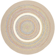 Kids' Isle SandBeige braided indoor rug by Rhody Rug — round