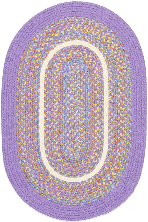 Kids' Isle Violet braided indoor rug by Rhody Rug — oval