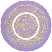 Kids' Isle Violet braided indoor rug by Rhody Rug — round