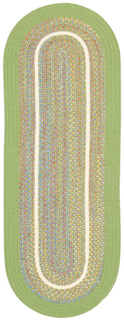 Kids' Isle Lime braided indoor rug by Rhody Rug — oval runner