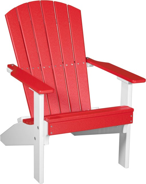 Lakeside Adirondack Chair Red White