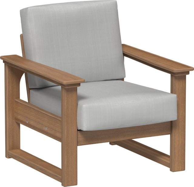 Lanai Deep Seating Chair Antique Mahogany-Spectrum Dove
