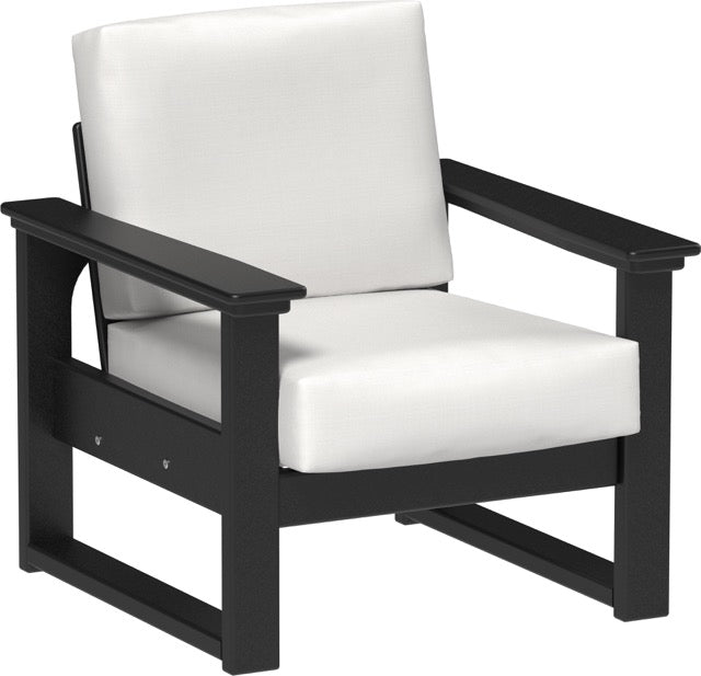 Lanai Deep Seating Chair Black-Canvas