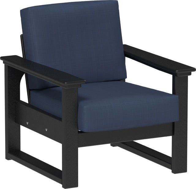 Lanai Deep Seating Chair Black-Spectrum Indigo