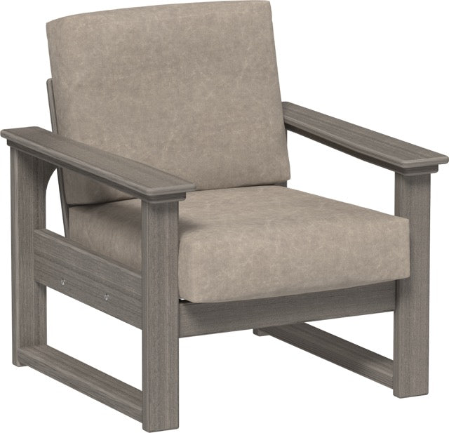 Lanai Deep Seating Chair Coastal Gray-Marine Leatherette Ash Gray
