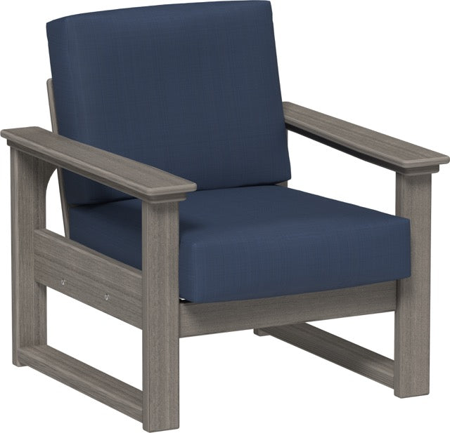 Lanai Deep Seating Chair Coastal Gray-Spectrum Indigo
