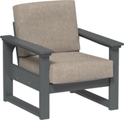 Lanai Deep Seating Chair Slate-Marine Leatherette Ash Gray
