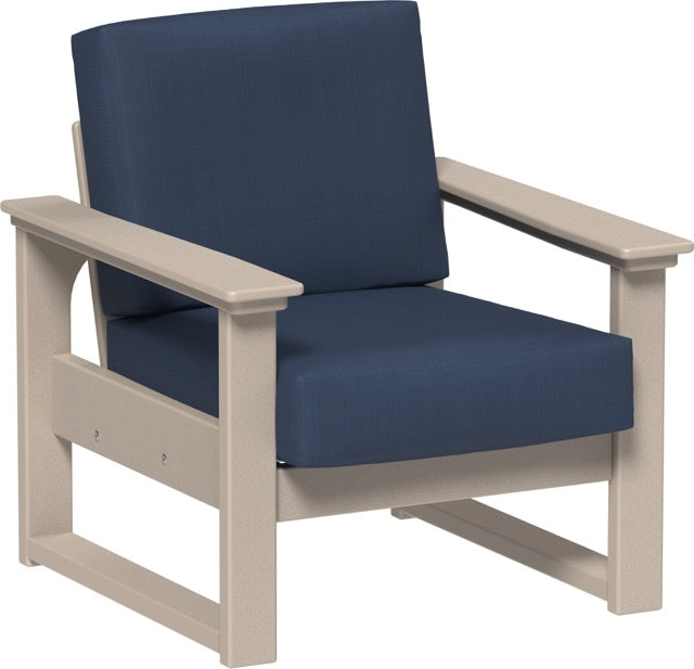 Lanai Deep Seating Chair Weatherwood-Spectrum Indigo