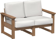 Lanai Deep Seating Loveseat Antique Mahogany-Canvas