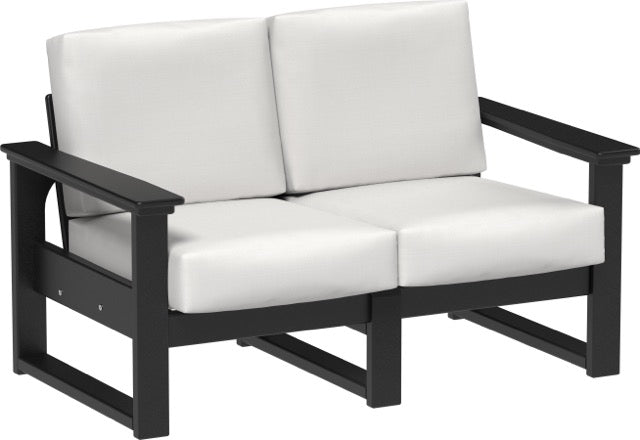 Lanai Deep Seating Loveseat Black-Canvas