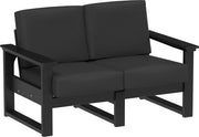 Lanai Deep Seating Loveseat Black-Spectrum Carbon
