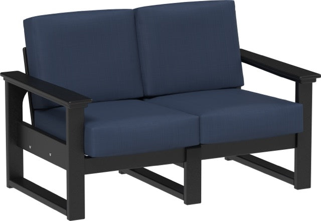 Lanai Deep Seating Loveseat Black-Spectrum Indigo