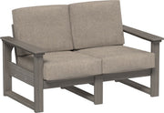 Lanai Deep Seating Loveseat Coastal Gray-Marine Leatherette Ash Gray