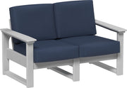 Lanai Deep Seating Loveseat Dove Gray-Spectrum Indigo