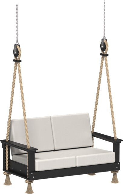 Lanai Deep Seating Loveseat Swing Black-Canvas