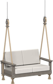 Lanai Deep Seating Loveseat Swing Coastal Gray-Canvas