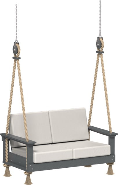 Lanai Deep Seating Loveseat Swing Slate-Canvas