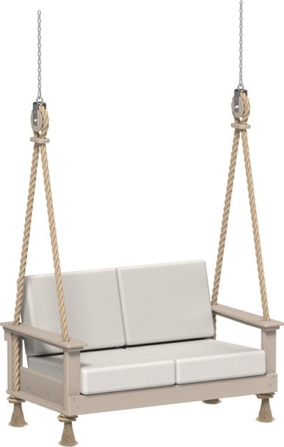 Lanai Deep Seating Loveseat Swing Weatherwood-Canvas