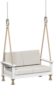 Lanai Deep Seating Loveseat Swing White-Canvas