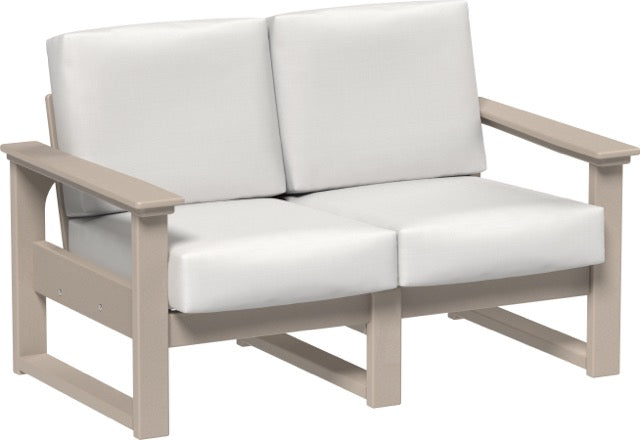 Lanai Deep Seating Loveseat Weatherwood-Canvas