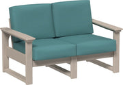 Lanai Deep Seating Loveseat Weatherwood-Cast Breeze