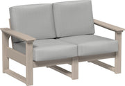 Lanai Deep Seating Loveseat Weatherwood-Spectrum Dove