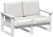 Lanai Deep Seating Loveseat White-Canvas