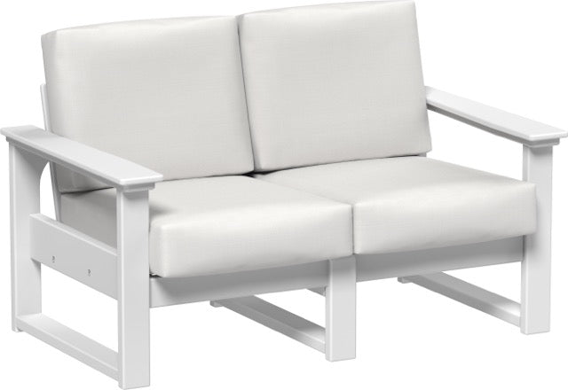 Lanai Deep Seating Loveseat White-Canvas