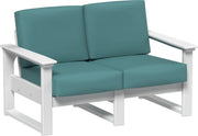 Lanai Deep Seating Loveseat White-Cast Breeze